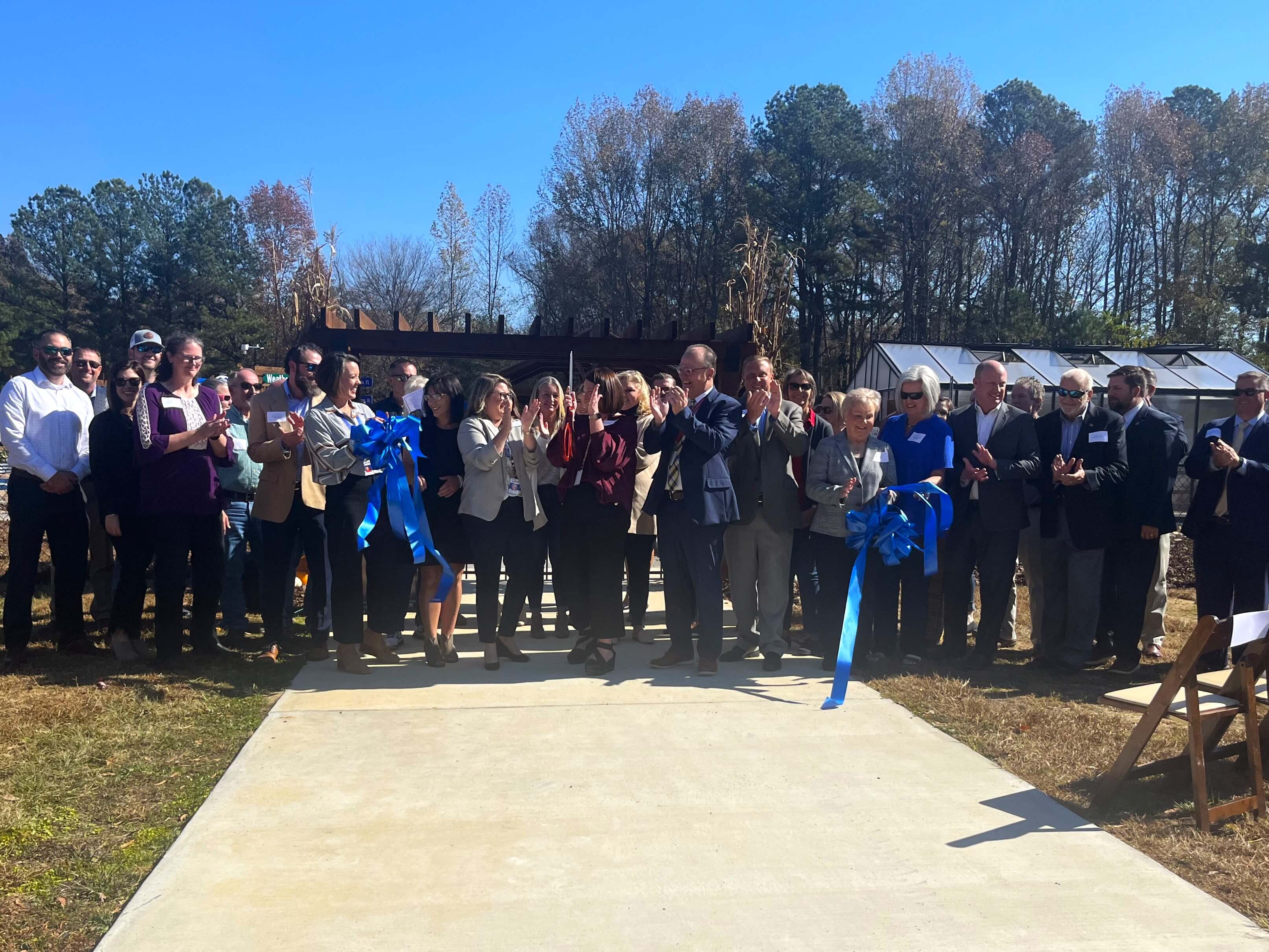 Arab cuts the ribbon on their outdoor classroom