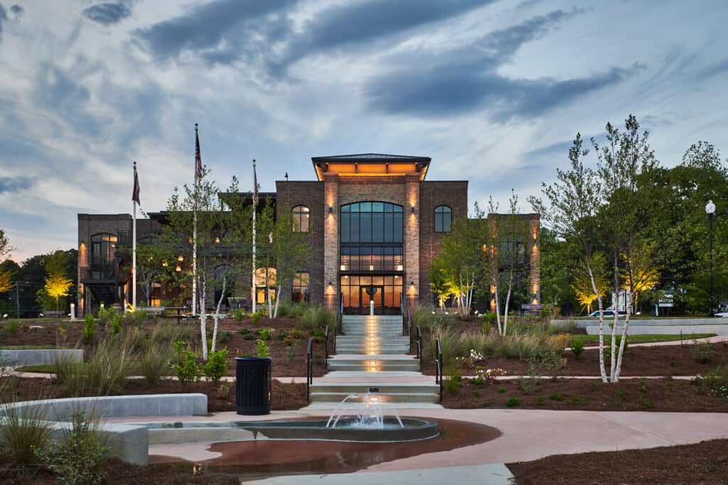 City hall design in Fayetteville