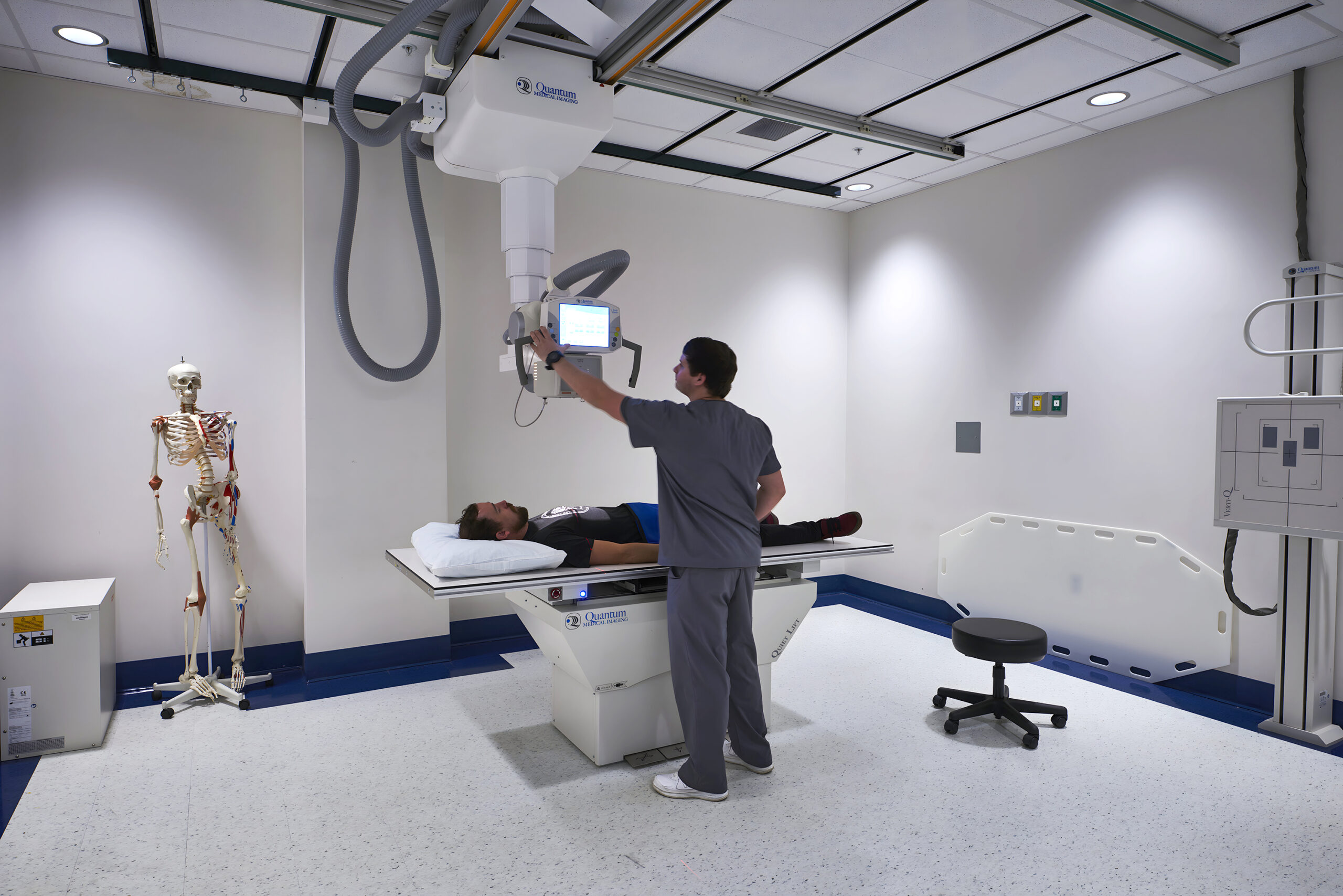 Health science students in a simulation